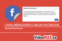 cara menghapus akun facebook